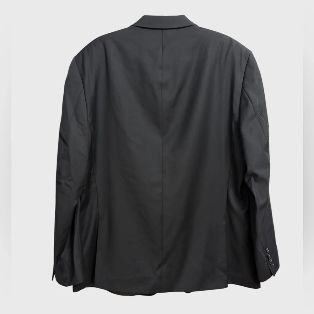 Calvin Klein Men's Slim Fit Two-Button Jacket Blazer Size 48R Black Wool Preppy
